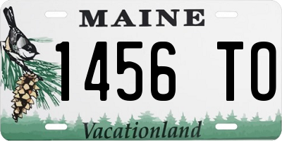 ME license plate 1456TO