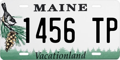 ME license plate 1456TP
