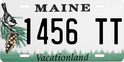 ME license plate 1456TT