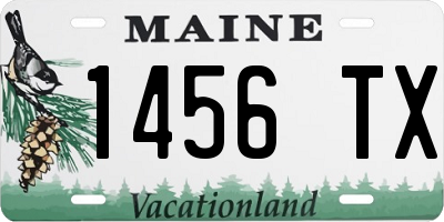 ME license plate 1456TX