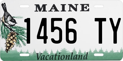 ME license plate 1456TY