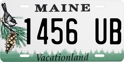 ME license plate 1456UB