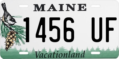 ME license plate 1456UF