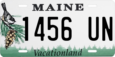 ME license plate 1456UN