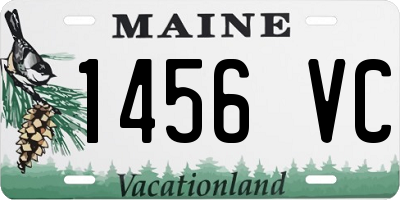 ME license plate 1456VC