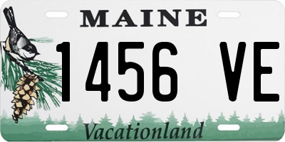 ME license plate 1456VE