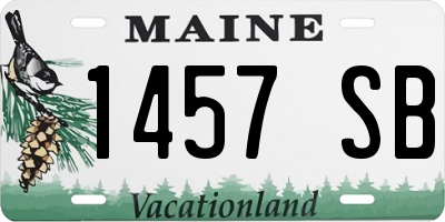 ME license plate 1457SB