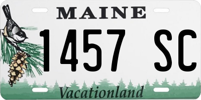 ME license plate 1457SC