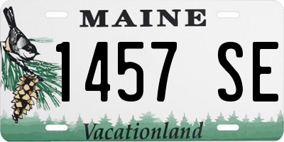 ME license plate 1457SE