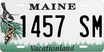 ME license plate 1457SM