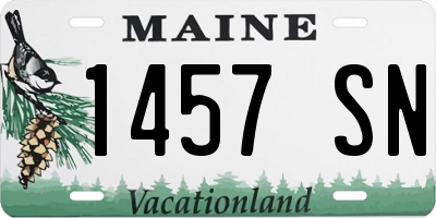 ME license plate 1457SN