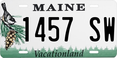 ME license plate 1457SW