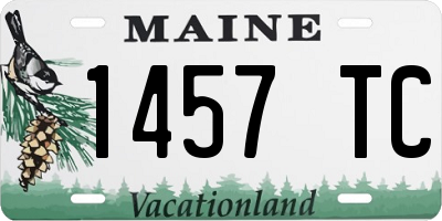 ME license plate 1457TC