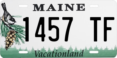 ME license plate 1457TF