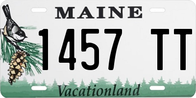 ME license plate 1457TT