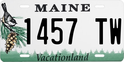 ME license plate 1457TW
