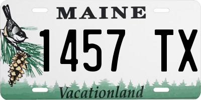 ME license plate 1457TX