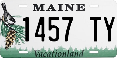 ME license plate 1457TY