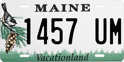 ME license plate 1457UM