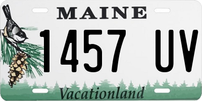 ME license plate 1457UV