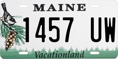 ME license plate 1457UW