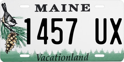 ME license plate 1457UX
