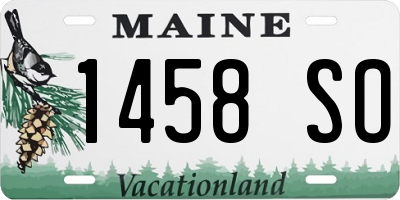 ME license plate 1458SO