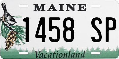 ME license plate 1458SP
