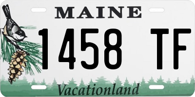 ME license plate 1458TF