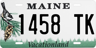 ME license plate 1458TK