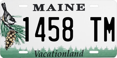 ME license plate 1458TM