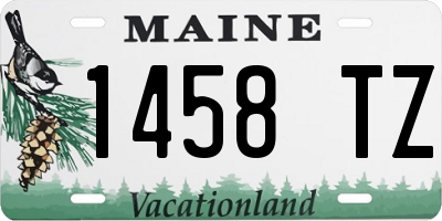 ME license plate 1458TZ