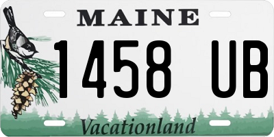 ME license plate 1458UB