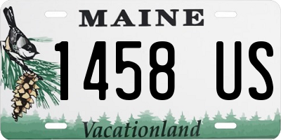 ME license plate 1458US