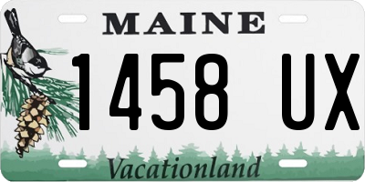 ME license plate 1458UX