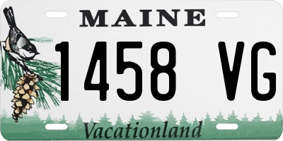 ME license plate 1458VG