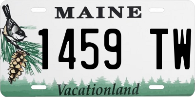 ME license plate 1459TW