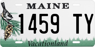 ME license plate 1459TY