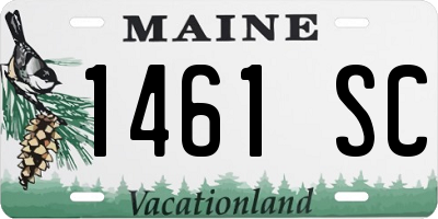 ME license plate 1461SC