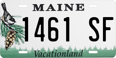ME license plate 1461SF