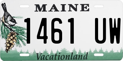 ME license plate 1461UW