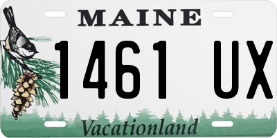 ME license plate 1461UX