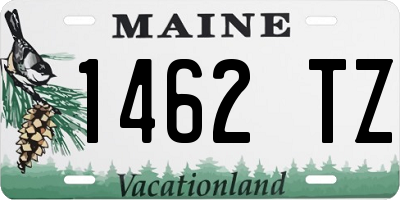 ME license plate 1462TZ