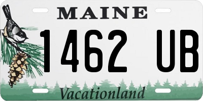 ME license plate 1462UB