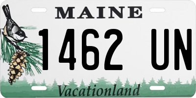 ME license plate 1462UN
