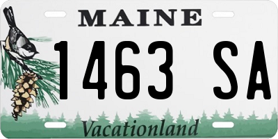 ME license plate 1463SA