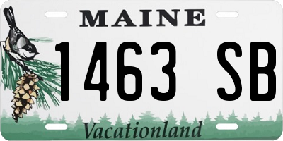 ME license plate 1463SB