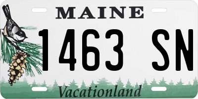 ME license plate 1463SN