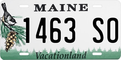 ME license plate 1463SO