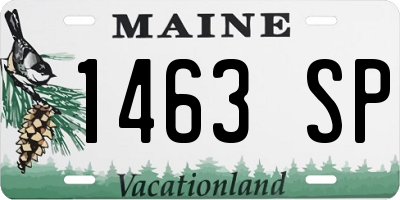 ME license plate 1463SP